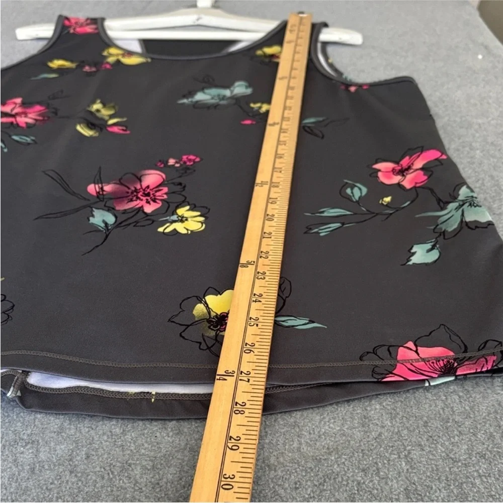 Ideology Sleeveless Tank Top - XL Gray with Pink Teal and Yellow Accents - Picture 6 of 9